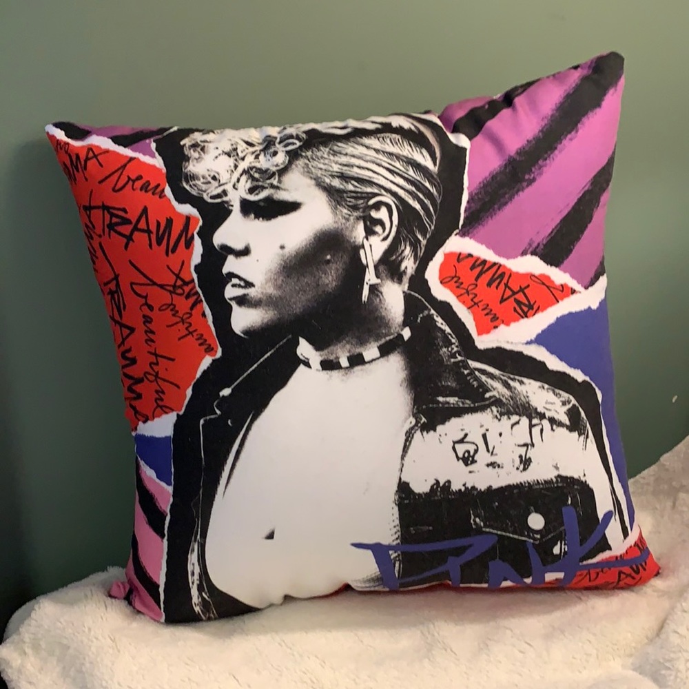 Pink Beautiful Trauma Tour Pillow